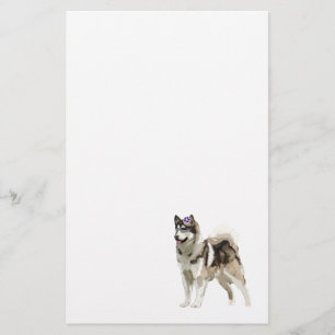 Husky dog with sunglasses  Stationery