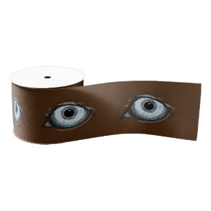 Husky Eye Pattern Grosgrain Ribbon