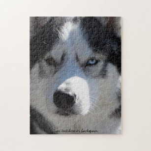 Husky Eyes Puzzle Personalized Sled Dog Puzzles