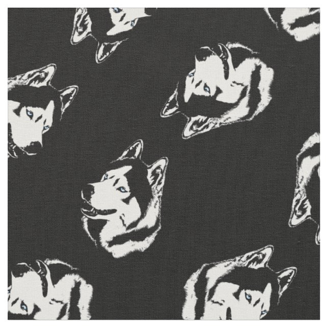 Husky Fabric Husky Malamute Fabrics Dog Textiles (Close Up)
