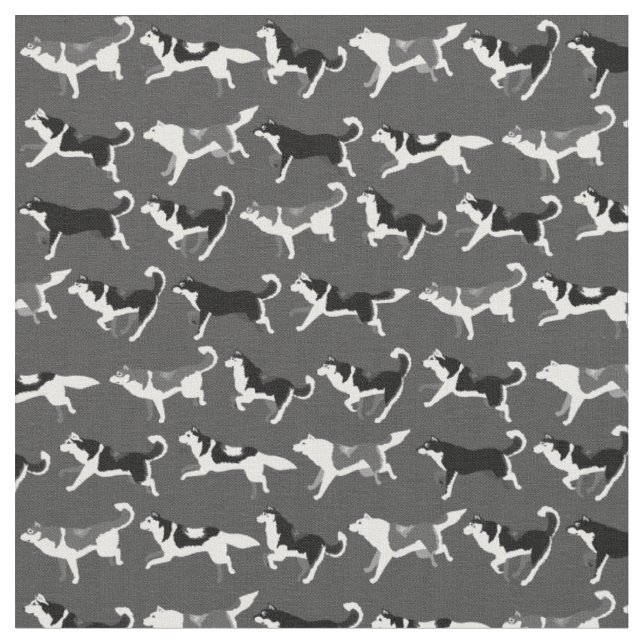 Husky Fabric Siberian Husky Fabrics Dog Textiles (Close Up)