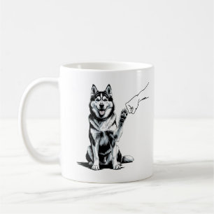 Husky Fist Bump Tee – Loyalty Meets Style Coffee Mug