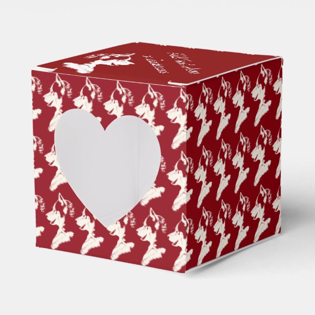 Husky Gift Box Personalize Husky Puppy Gift Boxes (Front Side)