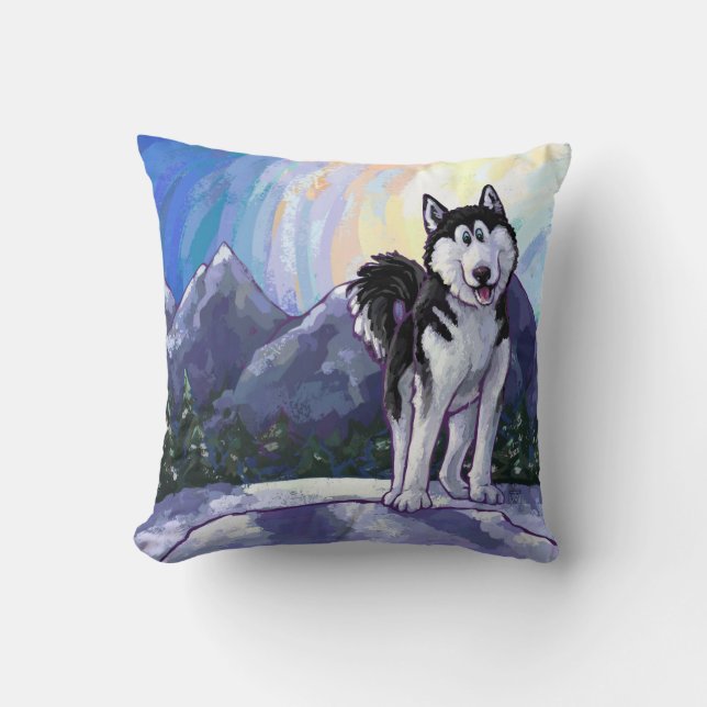 Husky Gifts & Accessories Throw Pillow (Front)