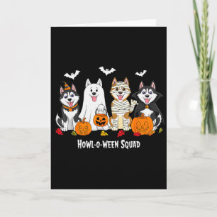 Husky Halloween Howl O Ween Squad  Card
