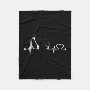 Husky heartbeat funny love dog pet gift fleece blanket