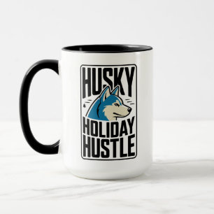 Husky Holiday Hustle Badge Mug