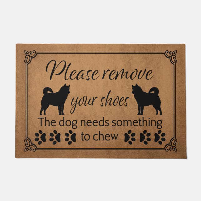 Husky Home Security 24 Hour Monitoring Dog Lovers Doormat (Front)