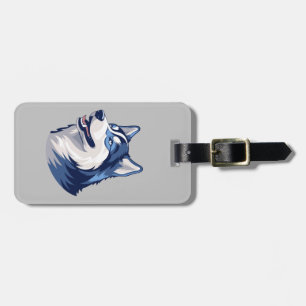 Husky Howlers Husky Dog Power Logo Art Luggage Tag