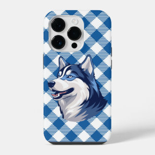 Husky Howlers Husky Dog Power Logo Blue iPhone 14 Pro Case