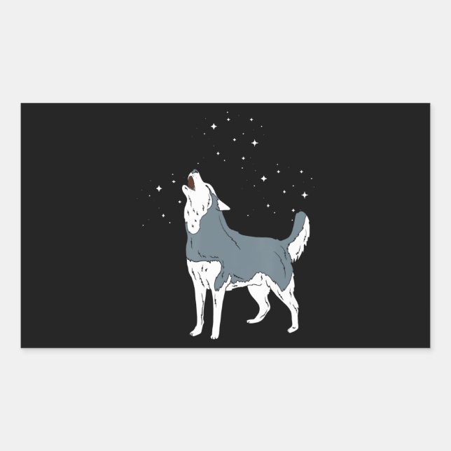 Husky | Howling Siberian Husky Puppies Dog Lover Sticker (Front)