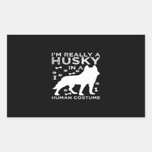 Husky Husky In A Human Costume Siberian Dog Lover Sticker