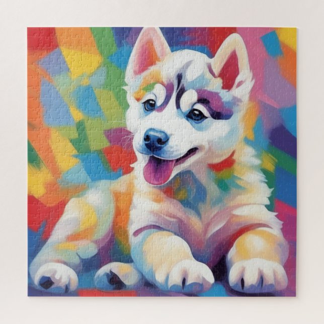 Husky in the Land of Colours  Jigsaw Puzzle (Vertical)