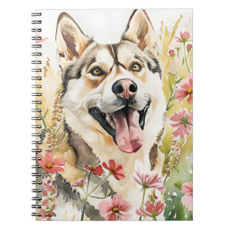Husky Journal - Carnet de chiens d'aquarelle
