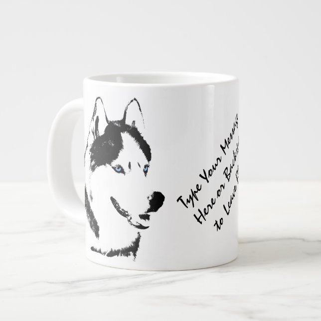 Husky Jumbo Mug Siberian Husky Cup Personalized (Front Left)