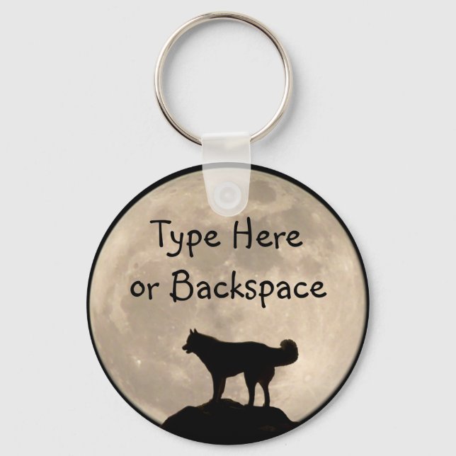 Husky Key Chains Sled Dog Husky Keychains Custom (Front)