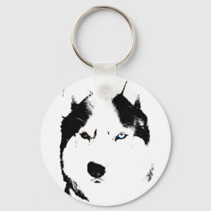 Husky Keychain Husky Malamute Dog Keychain Custom