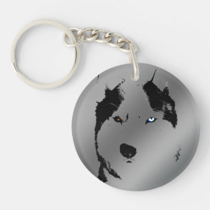 Husky Keychain Husky Malamute Keychain Customize