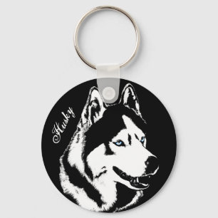 Husky Keychain Husky Malamute Keychain Customize