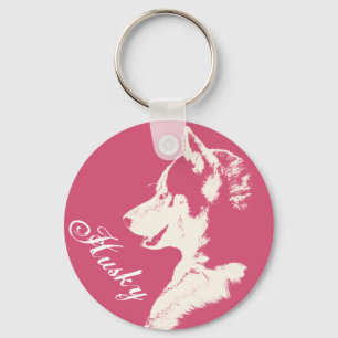 Husky Keychain Siberian Husky Dog Keychain Custom