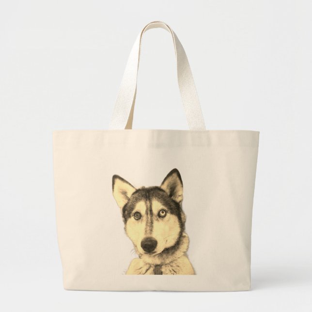 Husky Large Tote Bag (Front)