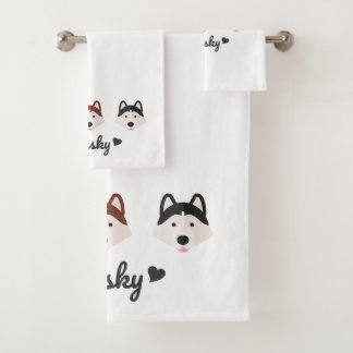 Husky Love Towel Set