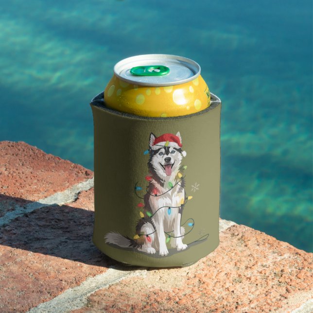 Husky Lover Christmas Siberian Xmas Dog Mom  Can Cooler (In Situ Pool)