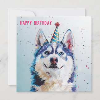 Husky / Malamute Birthday card