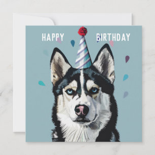 Husky / Malamute Birthday card