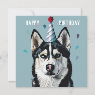 Husky / Malamute Birthday card
