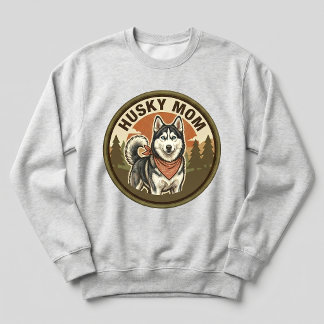 Husky Mom Crewneck Siberian Husky Dog Mom Gift Sweatshirt
