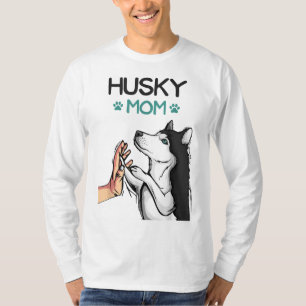 Husky Mom Dog Lover Girls Women T-Shirt
