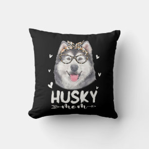 Husky Mom   Dog Lovers Gift   Mother Day Gift Throw Pillow