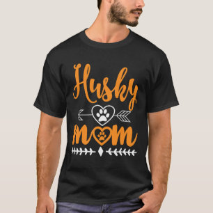 Husky Mom Fitted Scoop T-Shirt