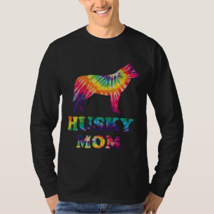 Husky Mom Funny Dog Mom Tie Dye Style Mother Day T-Shirt