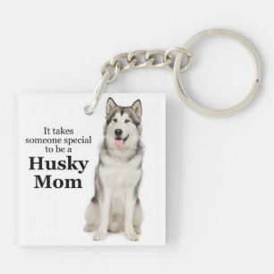 Husky Mom Keychain