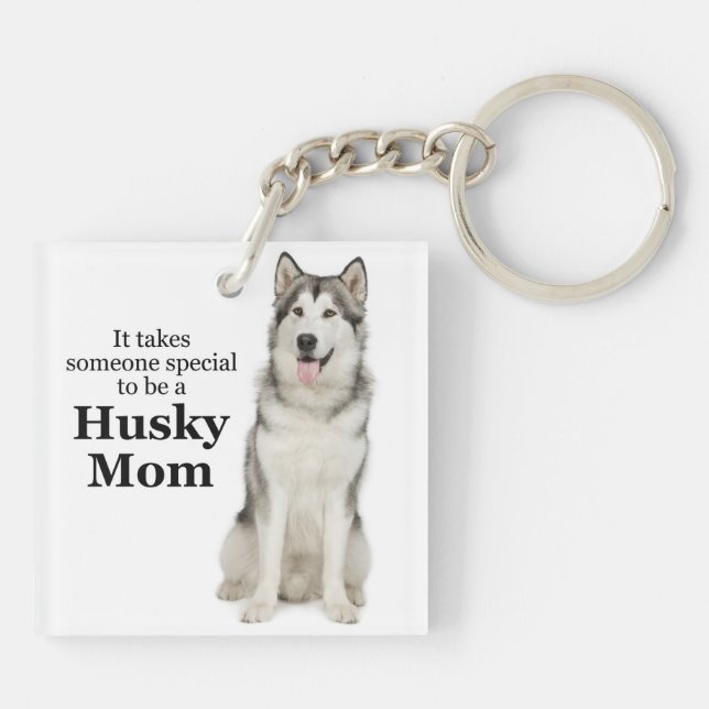Husky Mom Keychain (Back)