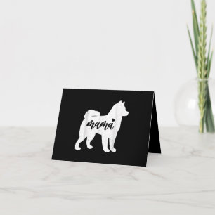 Husky Mothers Day Dog Paw Lover Gift Thank You Card