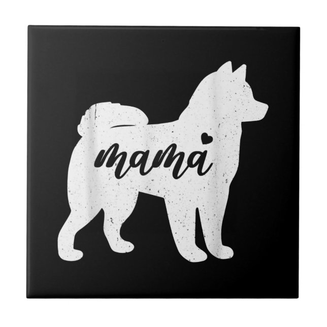 Husky Mothers Day | Dog Paw Lover Gift Tile (Front)