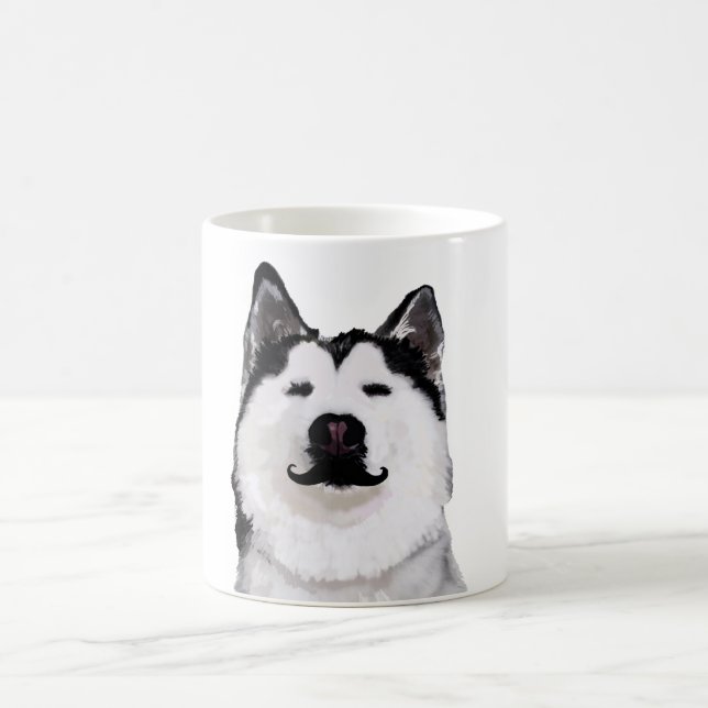 Husky  Moustaches  Mug (Center)