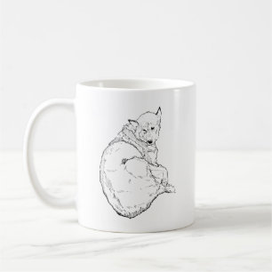 Husky Mug Dog Mom, Minimalist Dog Coffee Mug