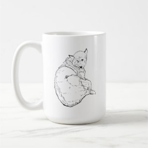 Husky Mug Dog Mom, Minimalist Dog Coffee Mug