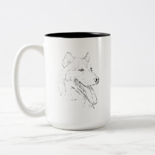Husky Mug – Hand Drawn Ink Dog Coffee Mug