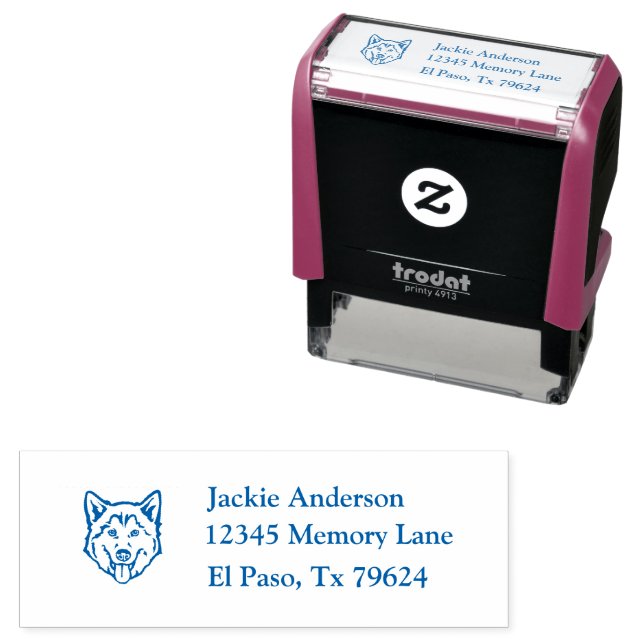 HUSKY | Name & Return Address Self-inking Stamp (In Situ)