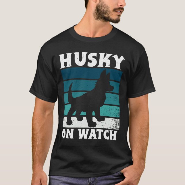 Husky On Watch  Essential     T-Shirt (Front)