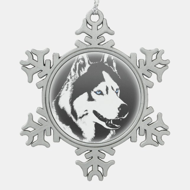 Husky Ornament Siberian Husky Holiday Decoration (Front)