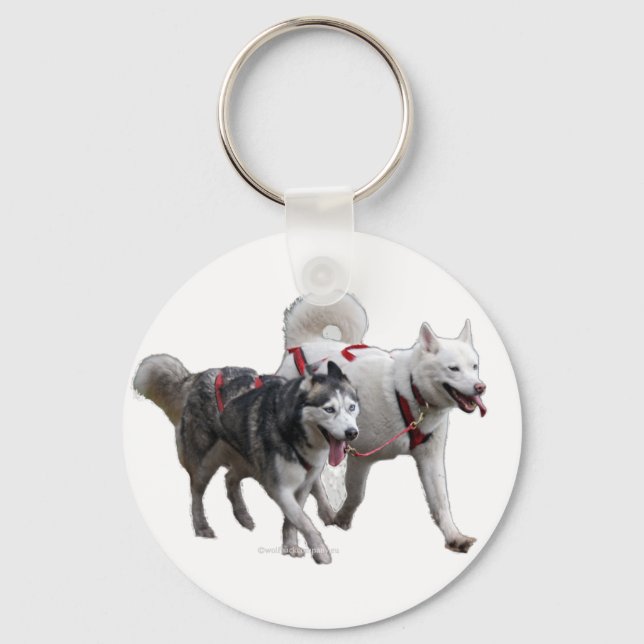 husky pair keychain (Front)