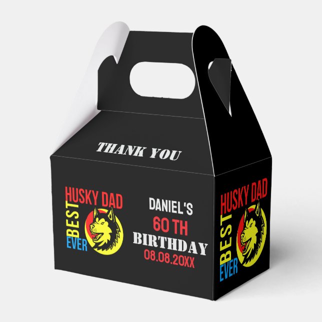 Husky Papa, Chien Papa Ballotins d'anniversaire (Verso)