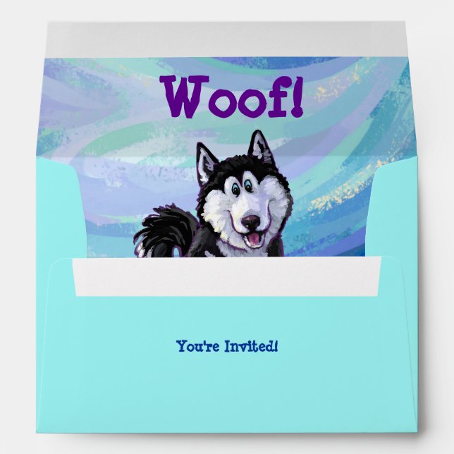 Husky Party Centre Envelope (Back (Bottom))