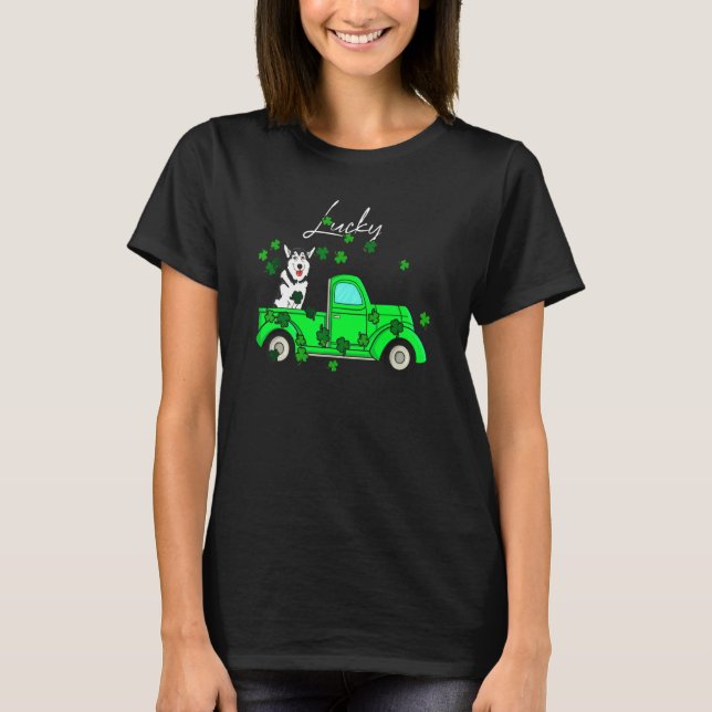 Husky Patricks Day Irish C T-Shirt (Front)